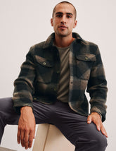 Plaid Wool Blend Men's Shirt Jacket