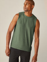 green mens sleeveless muscle tank top.