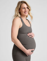 grey racerback maternity tank top.