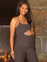 brown maternity tank top