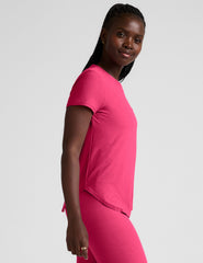 pink short sleeve lightweight t-shirt.
