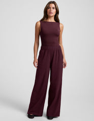 red pants with back and side pockets.