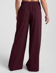 red pants with back and side pockets.