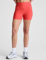 pink high-waisted 3" inseam biker shorts. 